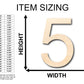 Unfinished Wood Arial Number 5 Shape - Craft - up to 46" DIY