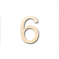 Unfinished Wood Arial Number 6 Shape - Craft - up to 46" DIY