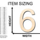 Unfinished Wood Arial Number 6 Shape - Craft - up to 46" DIY