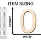 Unfinished Wood Arial Number 0 Shape - Craft - up to 46" DIY