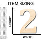 Unfinished Wood Cambria Number Two Shape - Craft - up to 46" DIY