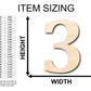 Unfinished Wood Cambria Number 3 Shape - Craft - up to 46" DIY