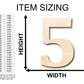 Unfinished Wood Cambria Number 5 Shape - Craft - up to 46" DIY