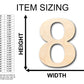 Unfinished Wood Cambria Number 8 Shape - Craft - up to 46" DIY