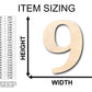 Unfinished Wood Cambria Number 9 Shape - Craft - up to 46" DIY