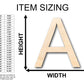 Unfinished Wood Arial Letter A Shape - Craft - up to 46" DIY