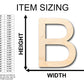 Unfinished Wood Arial Letter B Shape - Craft - up to 46" DIY