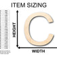 Unfinished Wood Arial Letter C Shape - Craft - up to 46" DIY