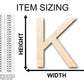 Unfinished Wood Arial Letter K Shape - Craft - up to 46" DIY