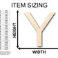 Unfinished Wood Arial Letter Y Shape - Craft - up to 46" DIY