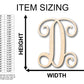 Unfinished Wood Monogram D Shape - Craft - up to 46" DIY