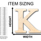 Unfinished Wood Bold Kappa Shape - Craft - up to 46" DIY