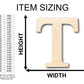Unfinished Wood Bold Tau Shape - Craft - up to 46" DIY