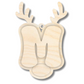 Unfinished Wood Layered Letter and Number Reindeer Ornaments | A-Z | 0-9 | 3 Piece | 6" Tall | 1/8" Wood | Wood Craft DIY