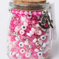 Hold 'Em Cowgirl Western Pink Letter DIY Bead Jar