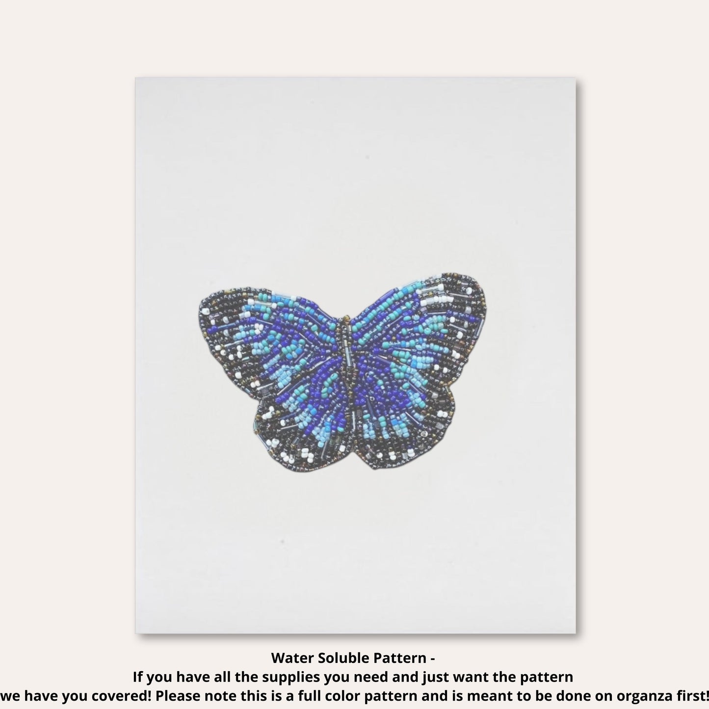 Blue Butterfly Beaded Art Kit