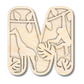 Unfinished Wood Layered Themed Letters | Jungle Animals | A-Z | 2 Piece | up to 24"