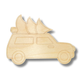 Unfinished Wood Etched Christmas Tree Car Shape | Paint By Line Crafts | up to 30" DIY