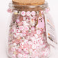 BOO Pastel Pink Letter Bead & Ghost Charm DIY Bead Jar