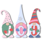 Unfinished Wood Layered and Etched Gnome Shelf Sitters | Set of 3 | 1/4" Wood | Wood Craft DIY