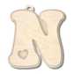 Unfinished Wood Layered Letter Valentines Tags | A-Z | 2 Piece | 6" Tall | 1/8" Wood | Wood Craft DIY