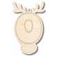 Unfinished Wood Layered Letter and Number Reindeer Ornaments | A-Z | 0-9 | 3 Piece | 6" Tall | 1/8" Wood | Wood Craft DIY