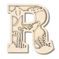 Unfinished Wood Layered Themed Letters | Ocean | A-Z | 2 Piece | up to 24"