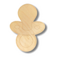 Unfinished Wood Etched Binky Shape | Paint By Line Crafts | up to 30" DIY