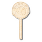 Unfinished Wood Etched Cake Pop Shape | Paint By Line Crafts | up to 30" DIY
