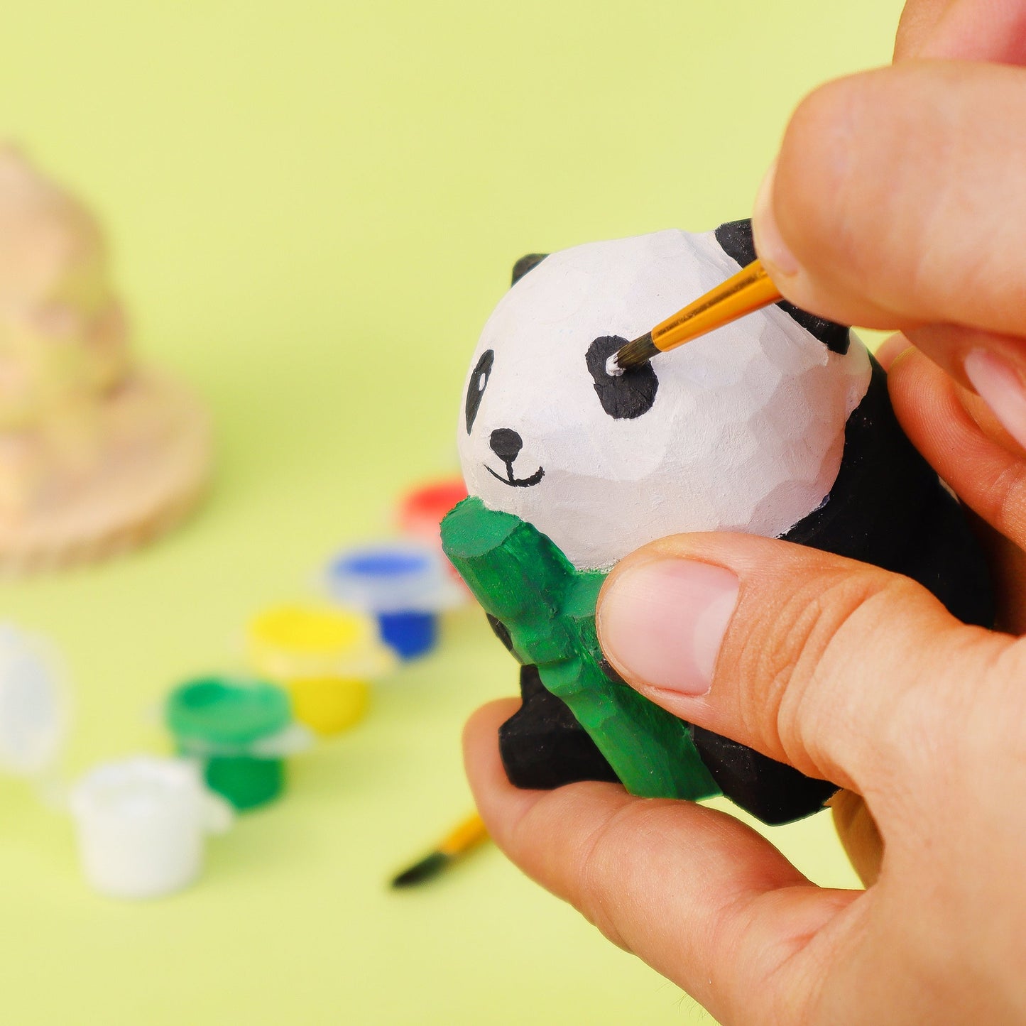 Paint Your Own Wooden Panda Kit – DIY Hand-Carved Craft