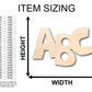 Unfinished Wood ABC Shape - Alphabet - Craft - up to 46" DIY