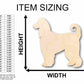 Unfinished Wood Afgan Hound Dog Silhouette - Craft- up to 46" DIY