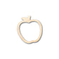 Unfinished Wood Hollow Apple Outline Shape - Craft - up to 46" DIY