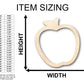 Unfinished Wood Hollow Apple Outline Shape - Craft - up to 46" DIY