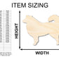 Unfinished Wood Australian Shepherd Dog Shape - Dog Craft - up to 46" DIY