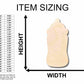 Unfinished Wood Baby Bottle Silhouette - Craft- up to 46" DIY