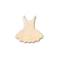Unfinished Wood Ballet Dress Shape - Craft - up to 46" DIY
