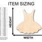 Unfinished Wood Ballet Dress Shape - Craft - up to 46" DIY