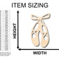 Unfinished Wood Ballet Slippers Shape - Craft - up to 46" DIY