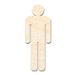 Unfinished Wood Mens Bathroom Sign Shape - Craft - up to 46" DIY