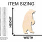 Unfinished Wood Bear Standing Silhouette - Craft- up to 46" DIY
