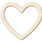 Unfinished Wood Heart Border Silhouette | Valentine's Day | Wedding | DIY Craft Cutout | Up to 46" DIY