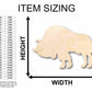 Unfinished Wood Buffalo Bison with Horn Silhouette - Craft- up to 46" DIY