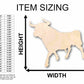 Unfinished Wood Bull Silhouette - Craft- up to 46" DIY