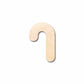 Unfinished Wood Candy Cane Silhouette - Craft- up to 46" DIY