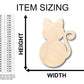 Unfinished Wood Sitting Cat Shape - Craft - up to 46" DIY