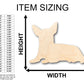 Unfinished Wood Laying Chihuahua Shape - Craft - up to 46" DIY
