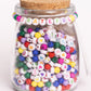 Grateful Multicolor Round Letter & Hearts DIY Bead Jar