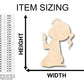 Unfinished Wood Praying Girl Shape - Craft - up to 46" DIY