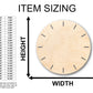 Unfinished Wood Simple Clock Shape - Craft - up to 46" DIY
